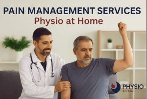 A Physiotherapist providing Pain Management Physiotherapy services to a patient at home in Lahore